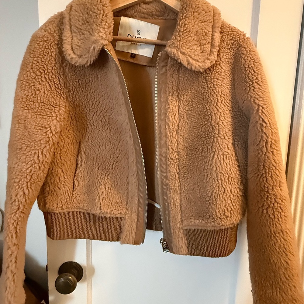 Ducie London Camel Bomber Jacket - Large